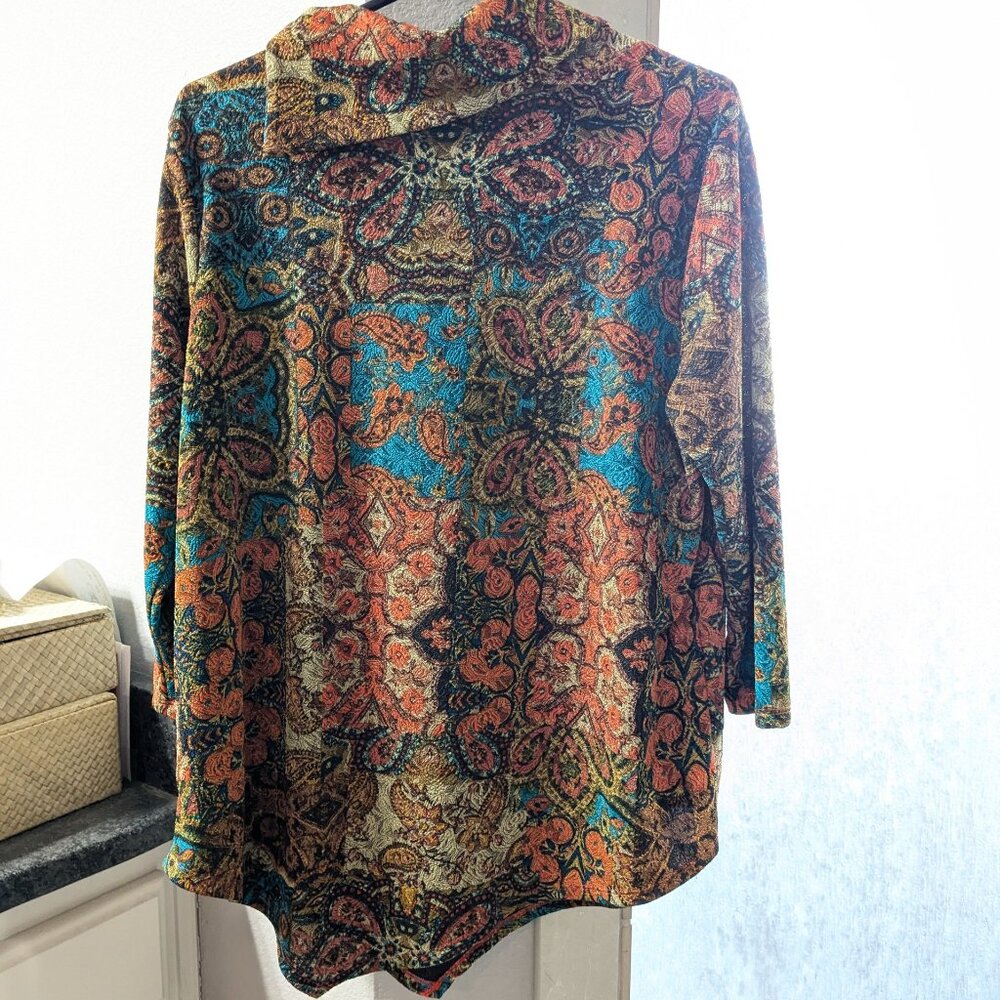 Ruby Rd. Asymmetrical Hem Split Cowl Neck - image 2